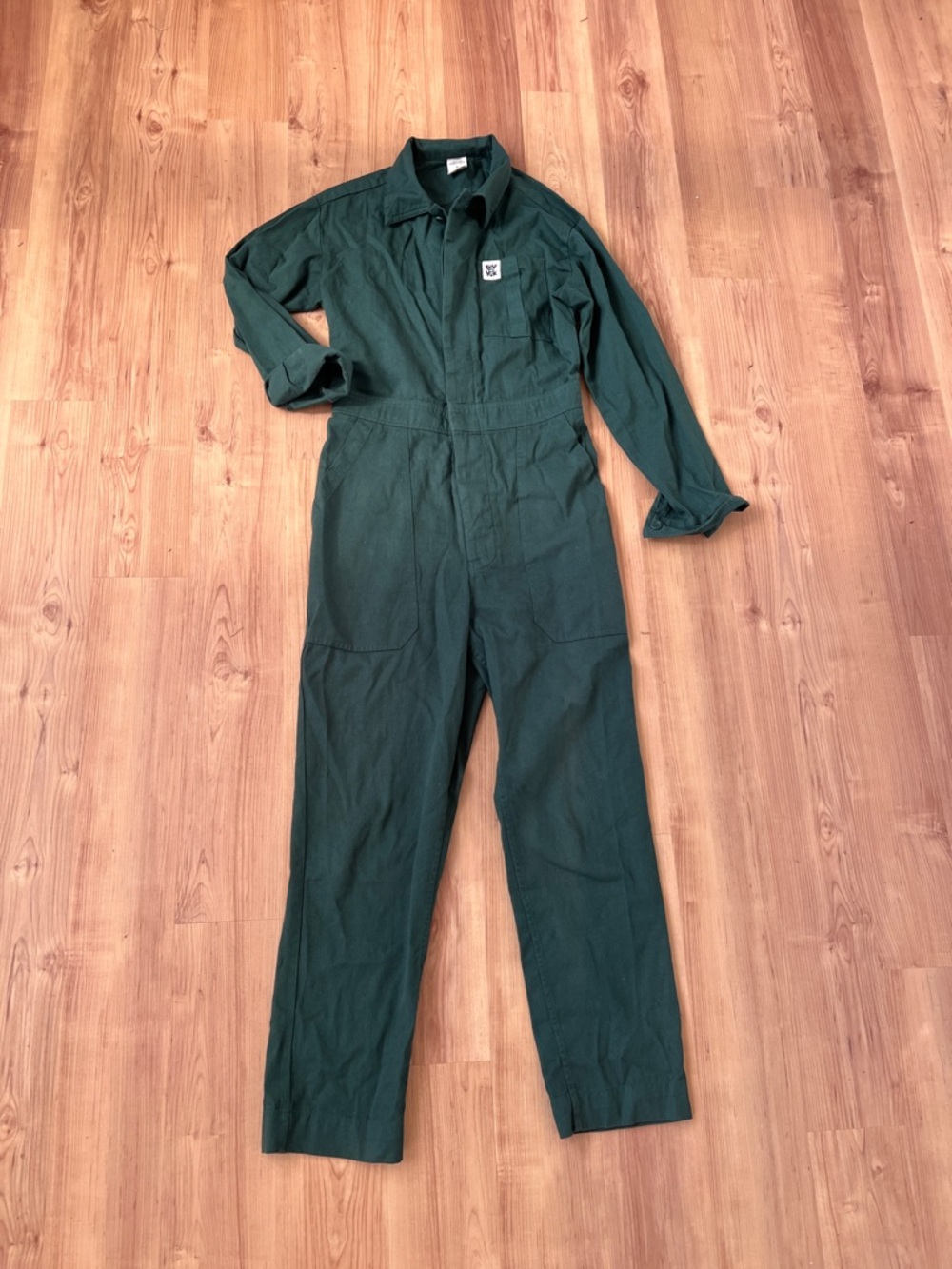Lucy + Yak Green Utility Coverall Jumpsuit sz Small